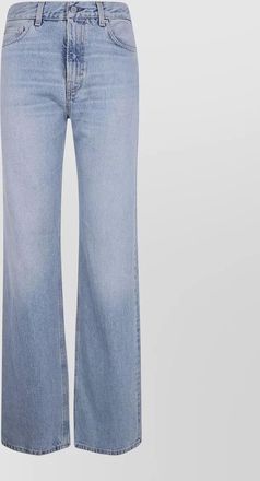 Haikure korea bootcut jeans wide leg trousers