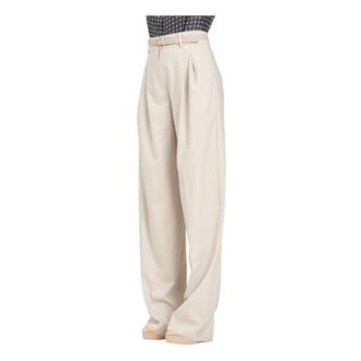 Max Mara Dames, Broeken, Beige, Maat: S