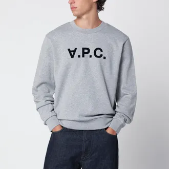 A.P.C. Felpa Standard Grand VPC grigia in cotone