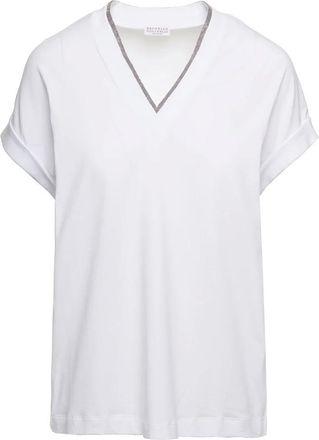 Brunello Cucinelli Dames, Tops, Wit, Maat: M Katoen