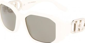 Karl Lagerfeld Womens KL6085S 55 105 Sunglasses - White - One Size