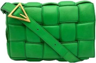 Bottega Veneta Pre-owned Cross Body Bags, female, Green, Size: ONE SIZE Pre-owned Leather Shoulder Bag