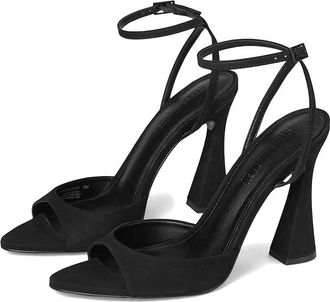 Steve Madden Beki Womens Sandals Black Nubuck : 9.5 M, Leather