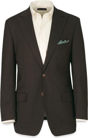 Paul Fredrick Wool Stretch Bengaline Peak Lapel Suit Jacket