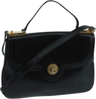 Gucci Pre-owned Handbags, female, Black, Size: ONE SIZE Pre-owned Leather Handbag