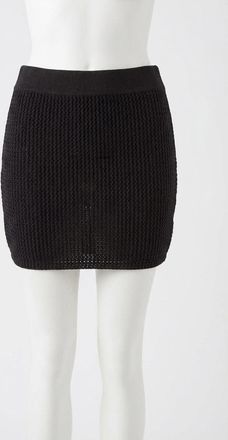 Z Supply Carlita Crochet Mini Skirt In Black