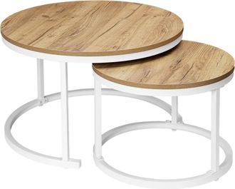OEM Juego De 2 Mesas De Centro Galen Craft White Loft