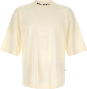 Palm Angels Off White Bold Logo Print Cotton T-Shirt