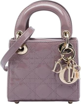 Dior Pre-owned Lady Dior - Dames - Vintage Mini Tas - Roze - ONE Size - Leer - Vintage