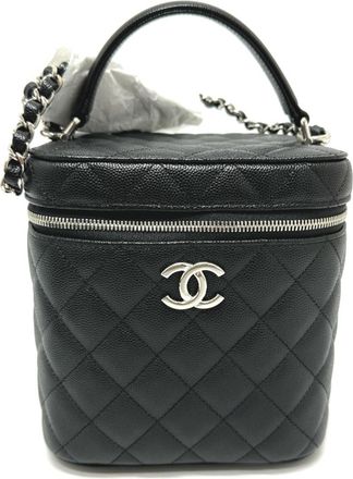 Chanel Black Caviar Leather Vanity Bag (Pre-Owned)