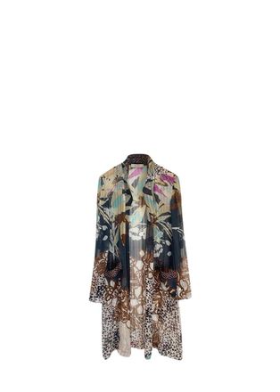 Etro Multicolour Crinkled Silk Chiffon Wrap Size M