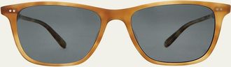 Garrett Leight Mens Hayes Sun Polarized Square Sunglasses