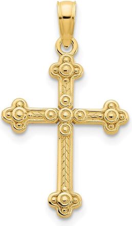 Diamond2Deal 14k Yellow Gold Fancy Cross Pendant