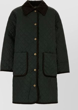 Barbour polyester single-breasted coat