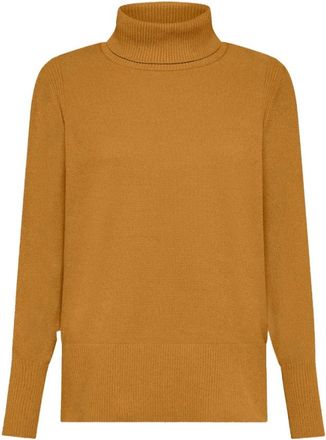 Roberto Ricci Design Chique Gebreide Trui met Col - Dames - Coltruien - Oranje - M - Truien & Vesten