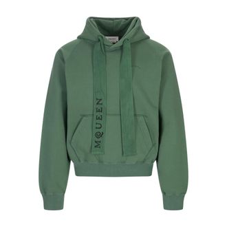 Alexander McQueen Alexander McQueen, Hoodies, male, Green, Size: 2XL Dark Green D&eacute;grad&eacute; Effect Hoodie Sweater