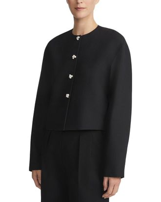 Lafayette 148 New York Pearlescent Button Top