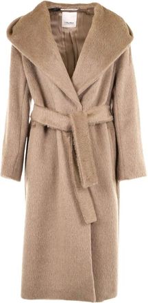 Max Mara Dames, Mantels, Beige, Maat: XS Wol