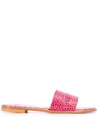 Avec Moderation crocodile embossed sandals - Pink