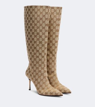 Gucci Botas altas Bombshell de lona GG