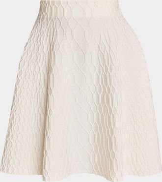 Balmain Knit A-Line Mini Skirt