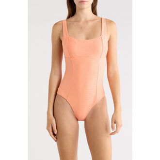 Rip Curl Premium D- & D-Cup One-Piece Swimsuit in Papaya at Nordstrom, Size Medium