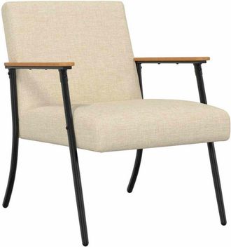 vidaXL Sill&oacute;n Crema 59 X 75 X 78 Cm Tela Vidaxl