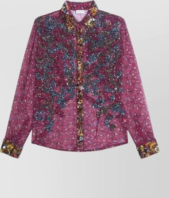 Dries Van Noten printed embroidered shirt