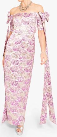 Black Halo Paisley Gown In Glowing Amethyst