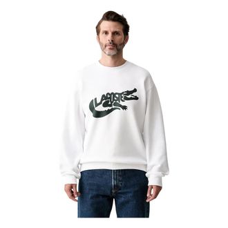 Lacoste Hoodies & sweatvesten, Heren, Wit, 2Xl, Katoen, French Made Katoenen Sweater