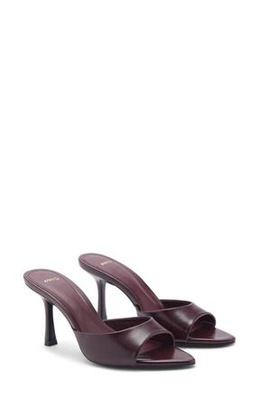 Mango Pointed Toe Slide Sandal in Burgundy at Nordstrom, Size 7.5Us