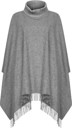 Blanca Vita Poncho a collo alto - Grigio
