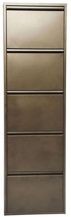 Kare Design Zapatero de 5 compartimentos bronce