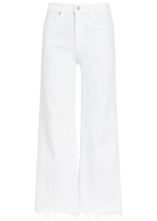 Frame Denim Le Slim Palazzo Cropped Wide-leg Jeans - White - 27 (W27 / UK8-10 / S)