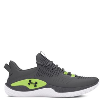 Under Armour Mens Flow Dynamic Lace Up Low Top Sneakers in Grey - Size UK 7.5