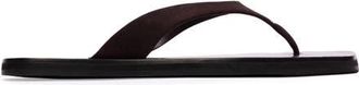 Black Suede Studio Bae Flip Flop Sandal in Dotted Cheetah Pony Hair at Nordstrom, Size 39.5