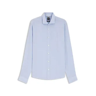 BOSS Regular-fit shirt in washed linen