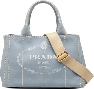 Prada Pre-owned Prada Small Canvas Canapa Logo Satchel 3BS70HN5Y27TW36F