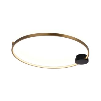 Eye Eye - L&aacute;mpara De Techo 40 - Moderna L&aacute;mpara De Techo Led Negra Y Dorada, 40 Cm