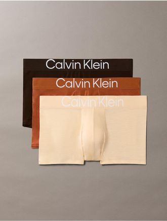 Calvin Klein Mens Ultra Soft Lyocell 3-Pack Trunk - Multi - XL