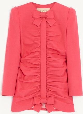 Valentino Crispy Light Wool Jacket Wo