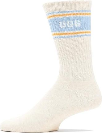 UGG Jedlyn Varsity Crew Womens Sock Nimbus Heather/Clear Sapphire, Cotton/Polyester