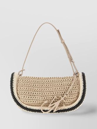 J.W.Anderson curved crochet shoulder bag with adjustable strap
