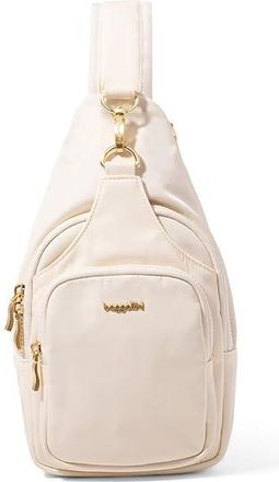Baggallini Central Park Sling Backpack Womens Bags Coconut Twill, Nylon