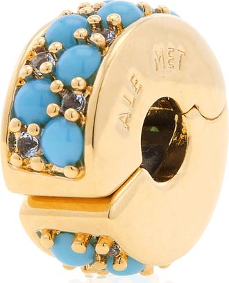 Pandora Aqua Blue 14k Gold-plated Clip Charm