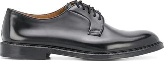 Doucal's Zwarte Derby Veterschoenen - Heren - Nette schoenen - Zwart - 40 EU - Leer - Schoenen