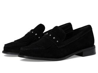 Clarks Hana Loafer Womens Flat Shoes Black Suede : 9.5 B - Medium