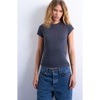 Topshop Everyday Cotton T-Shirt in Grey at Nordstrom, Size X-Small