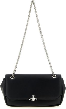 Vivienne Westwood Black Logo Small Shoulder Bag