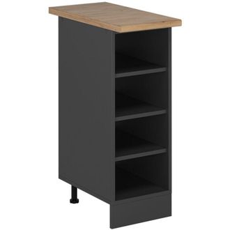 Vicco Estante De Cocina R-line, Antracita, 30 Cm, Et Roble Vicco